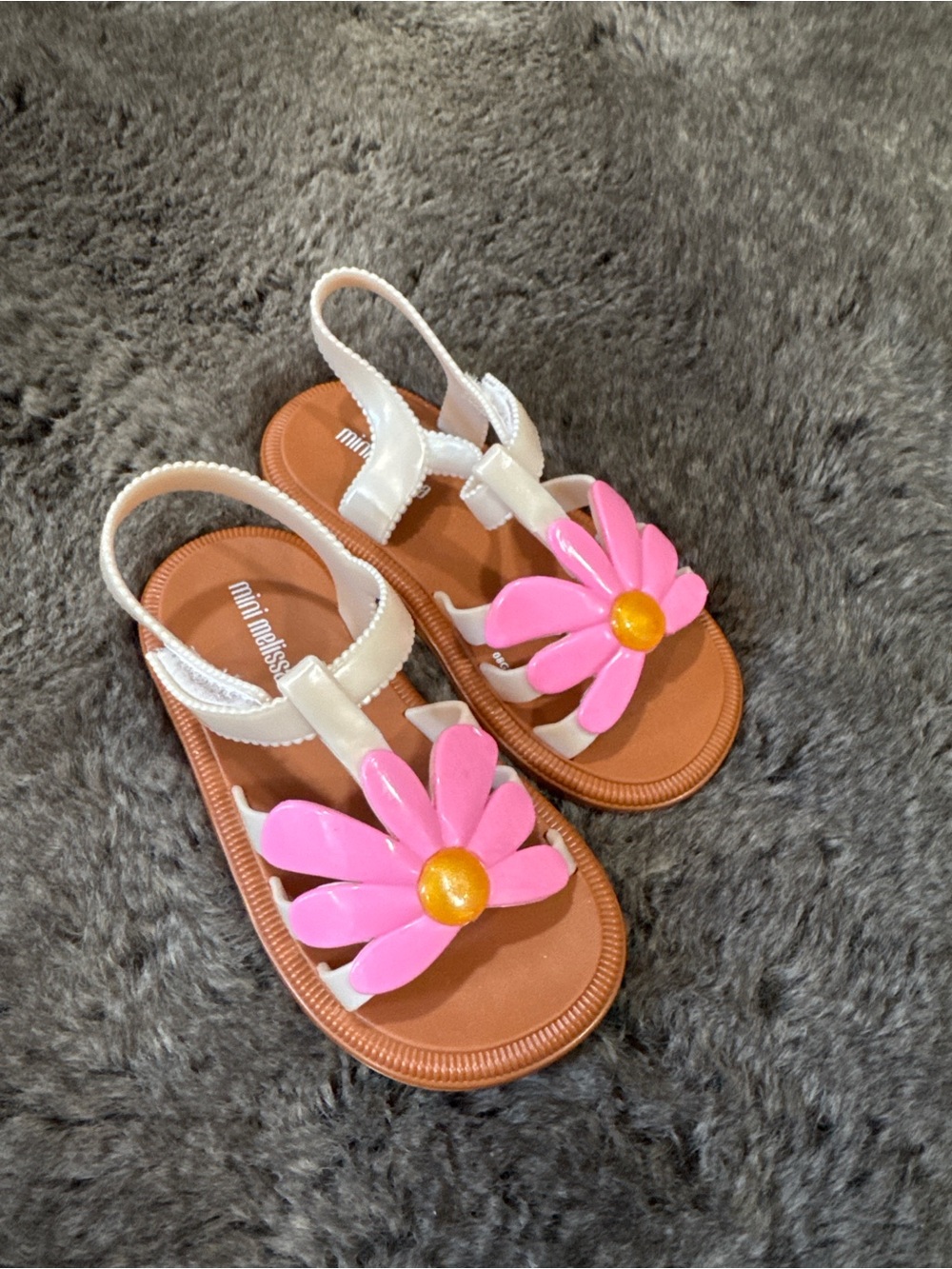 Brand new mini melissa Kids Pink Flower Sandals